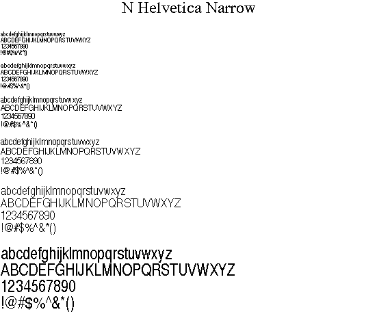 Narrow Font