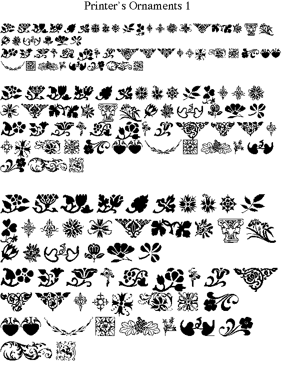 Printer's Ornaments1 Font