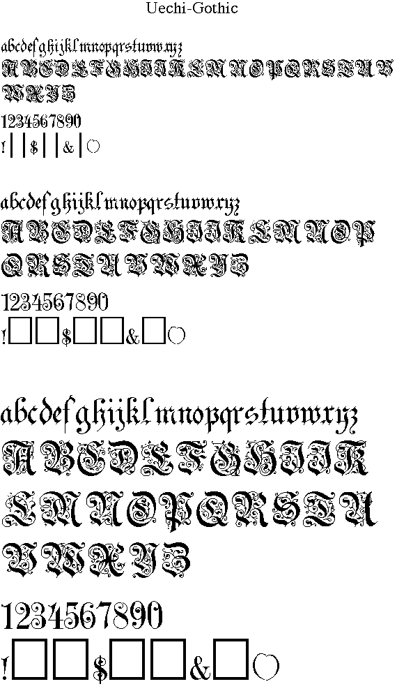 Fonts Gothic